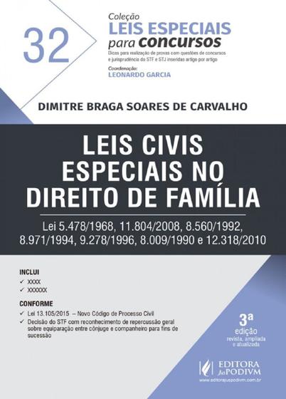 Imagem de Leis Civis Especiais no Direito de Família (2018) Leis Especiais Para Concursos - Volume 32 - JusPodivm