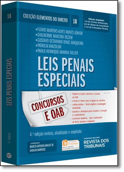 Imagem de Leis penais especiais - coleçao elementos do direito -  vol. 18 - REVISTA DOS TRIBUNAIS - DAMASIO