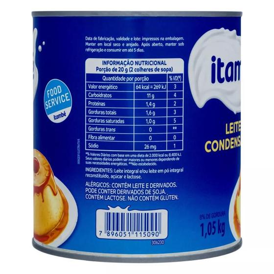 Leite Condensado Integral Itambé Lata 1,05kg - Leite Condensado ...