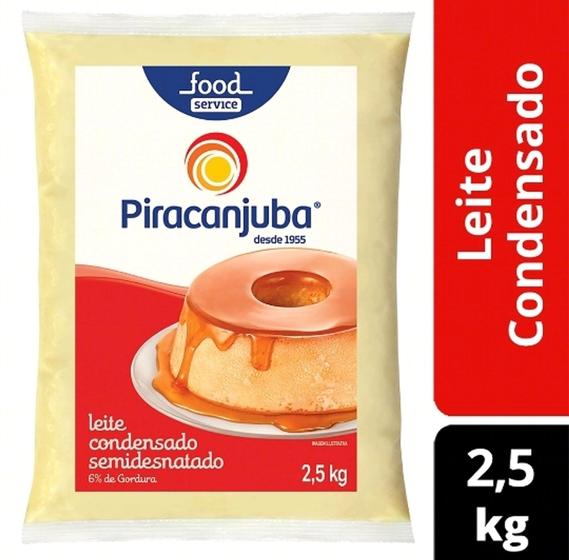 Leite condensado Piracanjuba semi desnatado 2,5 kg - Leite Condensado ...