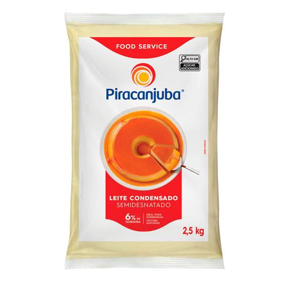Imagem de Leite Condensado Semidesnatado Piracanjuba Bag 2,5kg Food Service - Sem Gorduras Trans