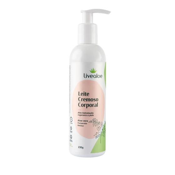 Imagem de Leite Cremoso Corporal Livealoe Aloe Vera e Babaçu 230ml