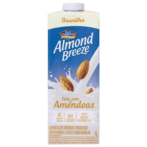 Leite de Amêndoas Baunilha Almond Breeze BLUE DIAMONDS 1 Litro Almond Dream Bebida Vegetal