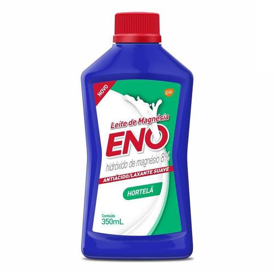 Leite de Magnésia Eno Sabor Hortelã 350ml Imagem de Leite de Magnésia Eno Sabor Hortelã 350ml