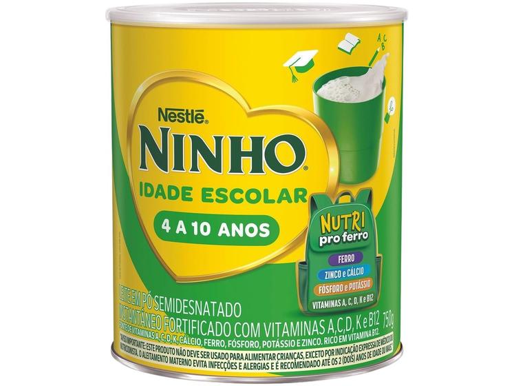 Imagem de Leite em Pó Integral Nestlé Ninho Idade Escolar Lata 750g