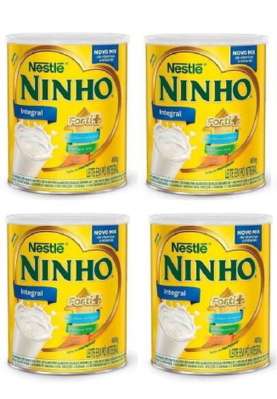 Leite em pó ninho integral 380g kit 4 unid envio imediato Menor preço em Leite em pó ninho integral 380g kit 4 unid envio imediato