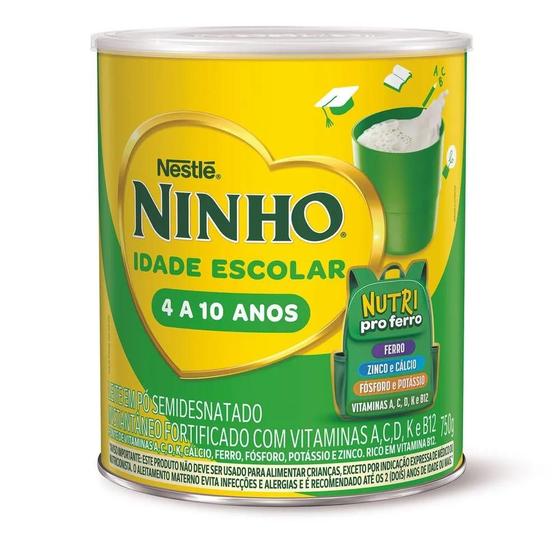 Imagem de Leite em Pó Ninho Semi Desnatado Idade Escolar 750G