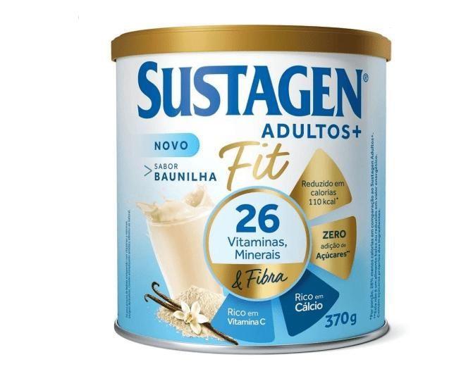 Leite Em Pó Sustagen Adultos + Fit 370G - Complemento Alimentar Adulto ...