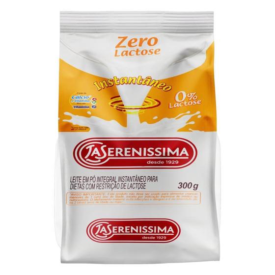 Imagem de Leite Pó Instantâneo Integral Zero Lactose La Serenissima Pacote 300g - CUIDADO COM CABELO