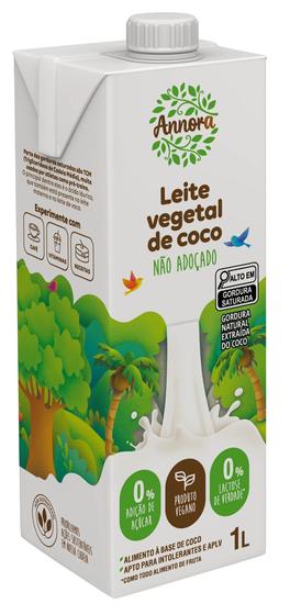 Leite Vegetal Coco Sem Açúcar 1L Annora - Leite de Coco - Magazine Luiza