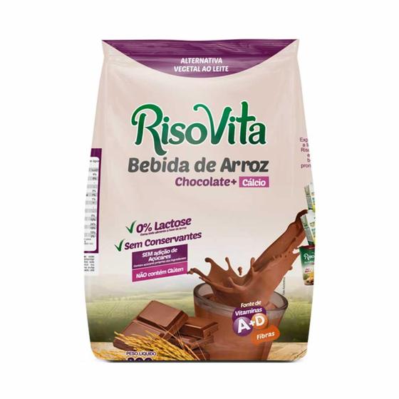 Imagem de Leite Vegetal de Arroz em Pó Sabor Chocolate - Risovita - 300g