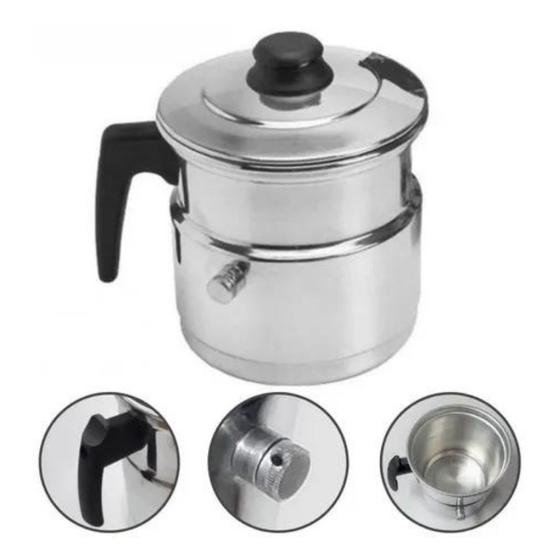 Imagem de Leiteira Com Apito Polida 1500ml 1,5 Litros Fervedor Leite