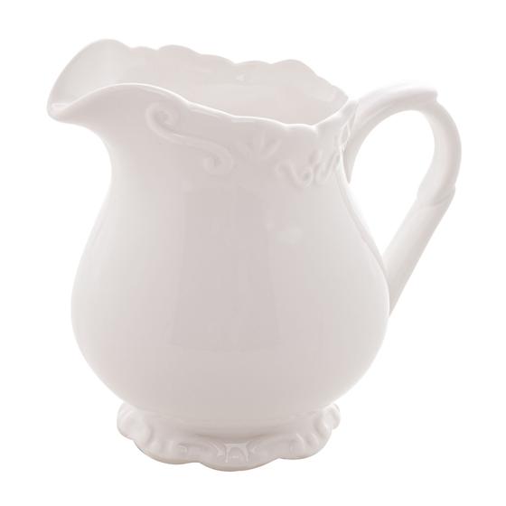 Imagem de Leiteira De Porcelana 250ml Alto Relevo Tradicional De Servi