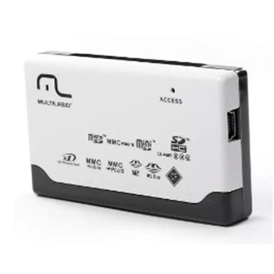 Leitor cartao usb 2.0 externo 46x1 ac076 multilaser Menor preço em Leitor cartao usb 2.0 externo 46x1 ac076 multilaser