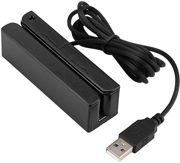 Imagem de Leitor de Cartão de Crédito Magnético USB com 3 Rastreios e Inteligente - Compacto de 90