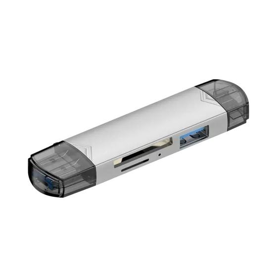 Imagem de Leitor De Cartão Multifuncional Usb 3.0 6 Em 1 Tipo-c Sd Tf Flash Drive Adaptador De Cartão De