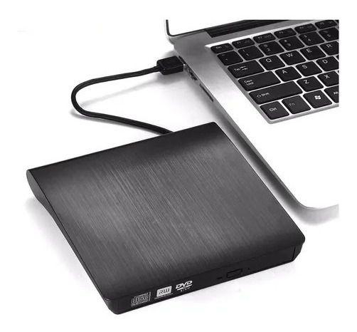Leitor De Cd E Dvd Externo Slim Preto Usb 3.0 P/ Pc Notebook - Nova Voo ...