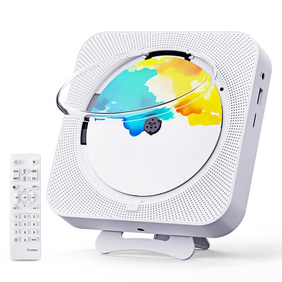 Imagem de Leitor de CD Portátil com Bluetooth - Para Casa e Escritório