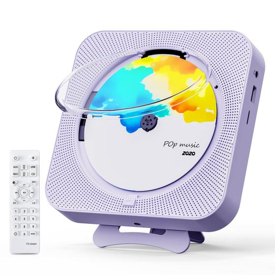 Imagem de Leitor de CD Portátil com Bluetooth - Para Casa e Escritório