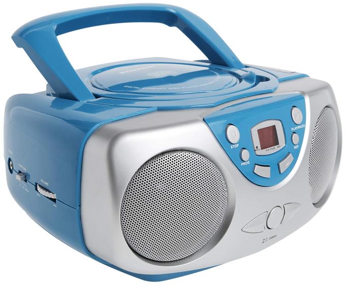 Imagem de Leitor de CD portátil Sylvania SRCD243 com rádio AM/FM azul