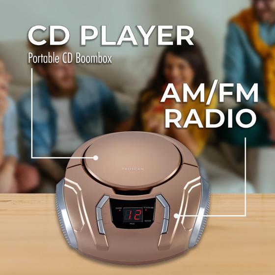 Leitor de CD Portátil Sylvania SRCD261-B - com Rádio AM/FM