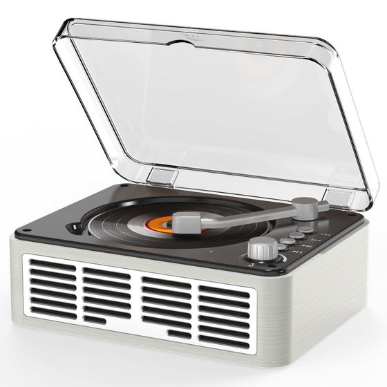 Imagem de Leitor de CD Portátil WSJSYH YR-Q800 com Rádio FM e Bluetooth - Branco