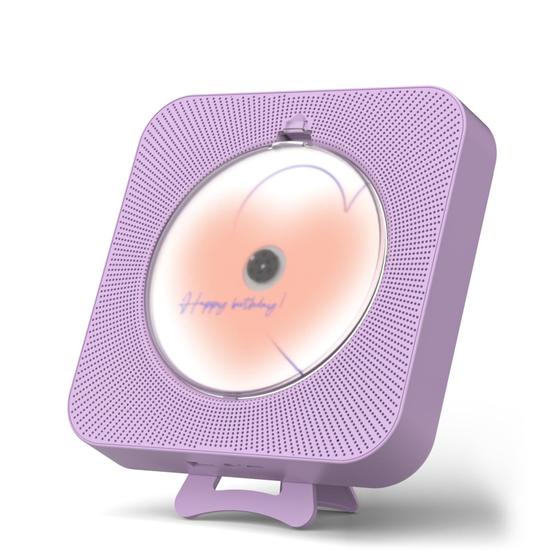 Imagem de Leitor de CD Yintiny Cute Purple com Bluetooth 5.0 recarregável