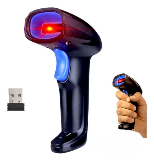 Imagem de Leitor De Código Barras Laser Qr Code De Mão Sem Fio Ean Pdv