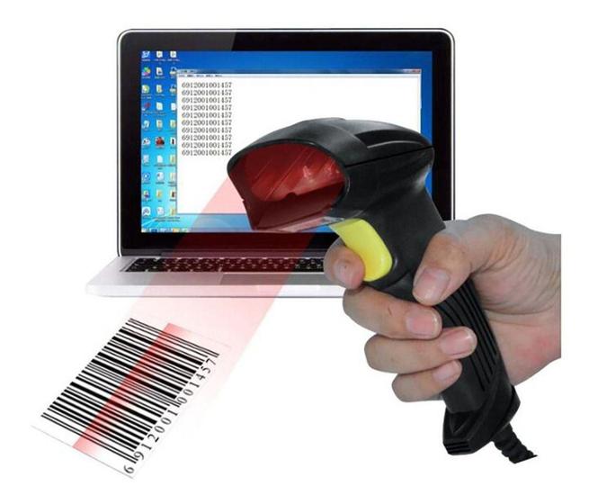 Imagem de Leitor de código de barras com fio- barcode scanner - Luogao