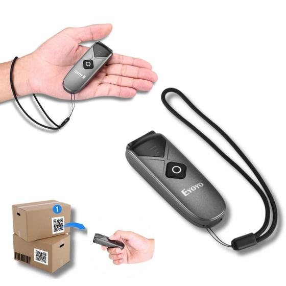 Imagem de Leitor de código de barras Eyoyo USB 2D preto QR de Biolso