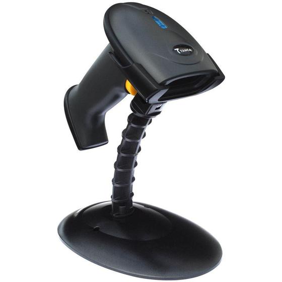 Imagem de Leitor de Código de Barras Laser Tanca TL-220 USB Com Pedestal Preto