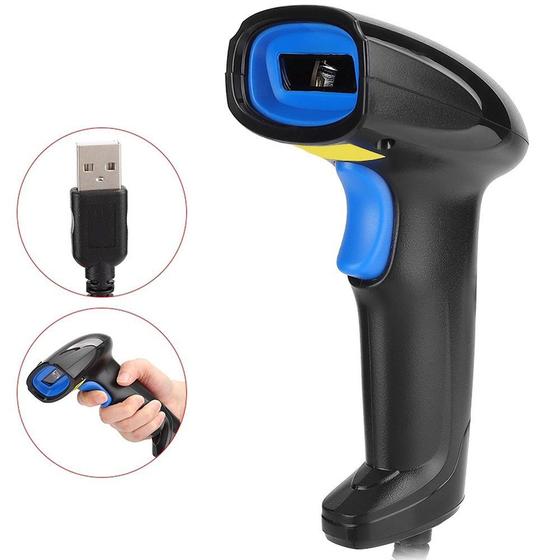 Leitor de Código de Barras Scanner Barcode 1D Com Fio USB Menor preço em Leitor de Código de Barras Scanner Barcode 1D Com Fio USB