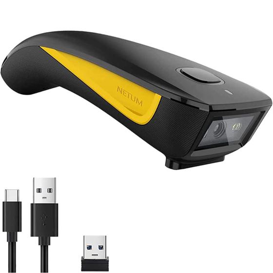 Imagem de Leitor De Código De Barras Sem Fio Portátil QR Bluetooth USB