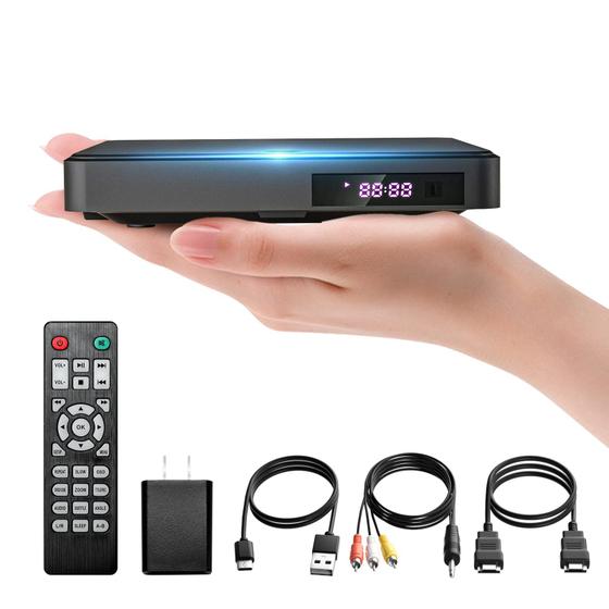 Imagem de Leitor de DVD Miuscall-C Mini HDMI para TV com controle remoto