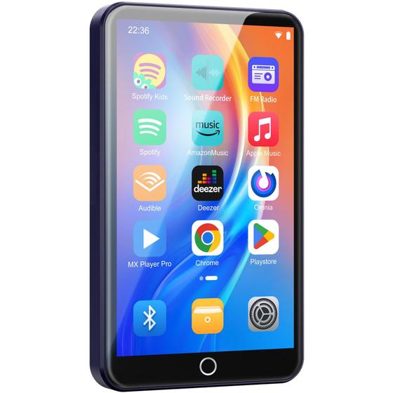 Imagem de Leitor MP3 Fanvace 80GB com Bluetooth e Wi-Fi - Tela Sensível ao Toque (Roxa)