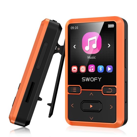 Imagem de Leitor MP3 SWOFY M10 32GB com Bluetooth 5.0 - Laranja