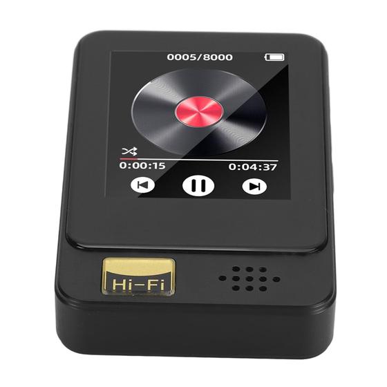 Imagem de Leitor MP3 Yunir com Bluetooth 5.0 - Áudio HiFi sem Perda - Tela de 1,77"