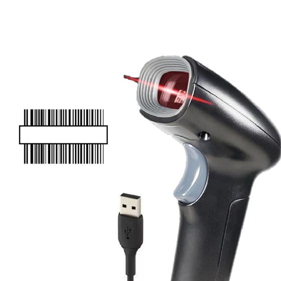 Imagem de Leitor Para Código de Barras e QR Code 1D E 2D Sensor LED Conexão USB Escaneador Comércio Mercado