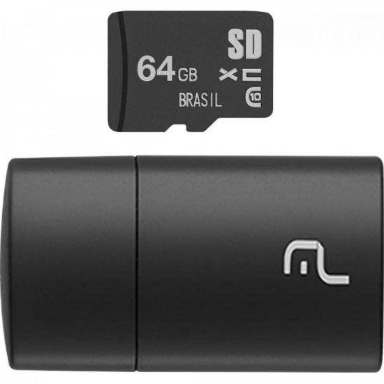 Imagem de Leitor USB com Cartão SD 64GB MULTILASER