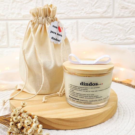 Imagem de lembrancinha dindo e dinda VELA AROMATICA 100G SAC ALGODÃO L