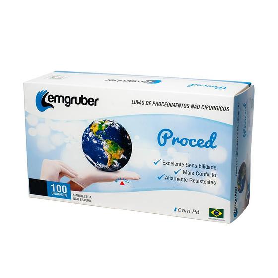 Imagem de Lemgruber luva latex com po p/ proced nao esteril tam g 