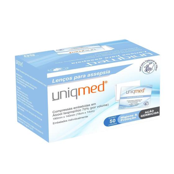 Imagem de Lenço Assepsia Uniqmed Kit Com 150Un 19X14Cm