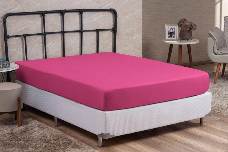 Imagem de Lenço Casal King Size Avulso Liso Com Elástico Linha BASIC 01 Peça Cama Box Microfibra Cores Vivas