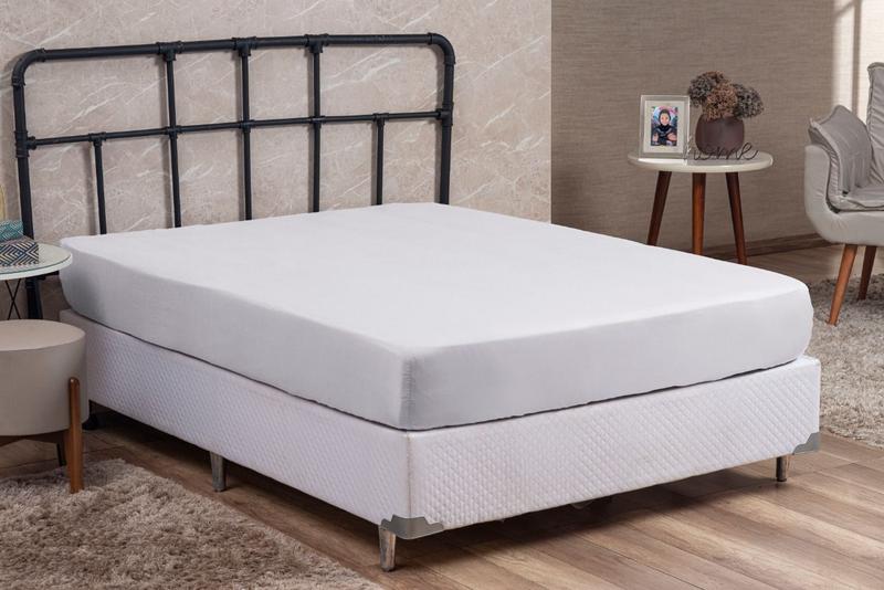 Imagem de Lenço Casal Padrão  Avulso Liso Com Elástico Linha BASIC 01 Peça Cama Box Microfibra Cores Vivas