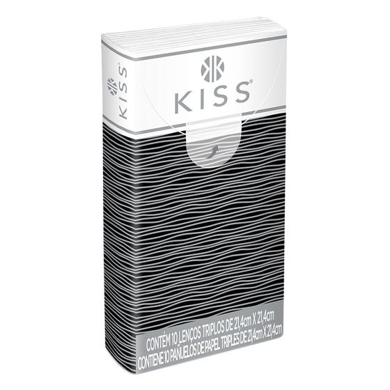 Imagem de Lenço de Papel Kiss Bolso Embalagens Sortidas Folha Tripla com 10 Unidades
