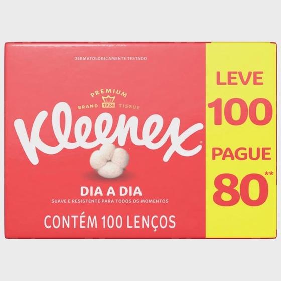 Lenço Papel Kleenex Box Leve 100 Pague 80 - Ville Menor preço em Lenço Papel Kleenex Box Leve 100 Pague 80 - Ville