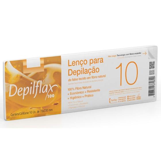 Imagem de Lenço para depilação depilflax de falso tecido c/10