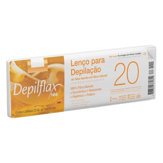 Imagem de Lenço para depilação depilflax de falso tecido c/20