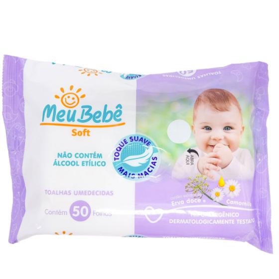 Imagem de Lenço Toalha Umedecida Meu Bebe Soft 50 Unidades