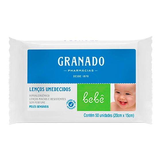 Lenço Umedecido Granado Bebê Pele Sensível 50 Unidades Menor preço em Lenço Umedecido Granado Bebê Pele Sensível 50 Unidades